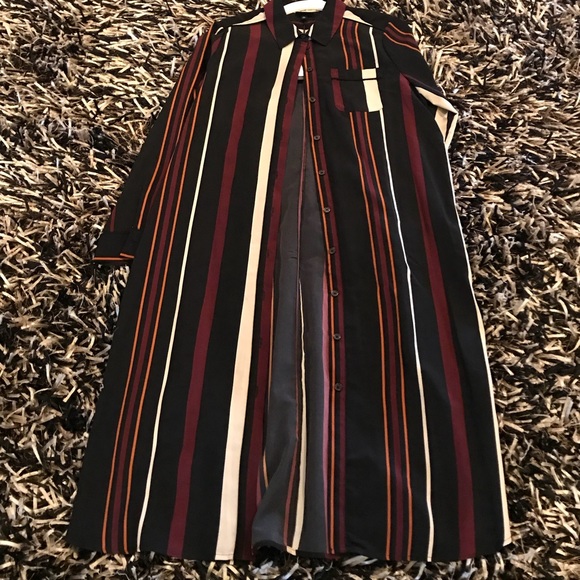🔥🔥🔥 striped long shirt with a collar🔥🔥🔥 - Picture 1 of 2